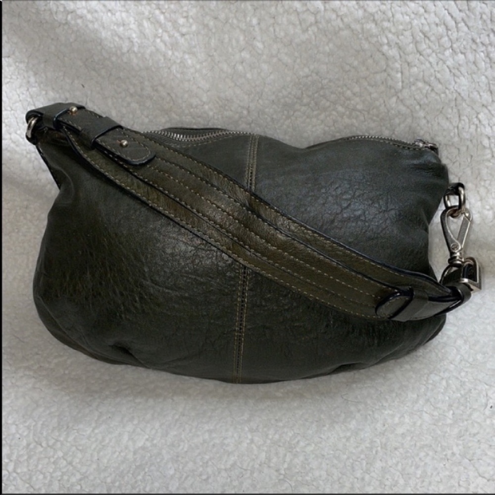 Banana Republic Tote Green Italian Leather Bag Purse